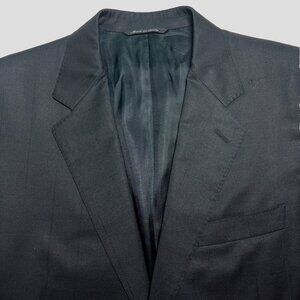 Canali Pure Wool Black‎ Blazer Tailored Design Sport Coat Sz 52L EU 42L US Italy